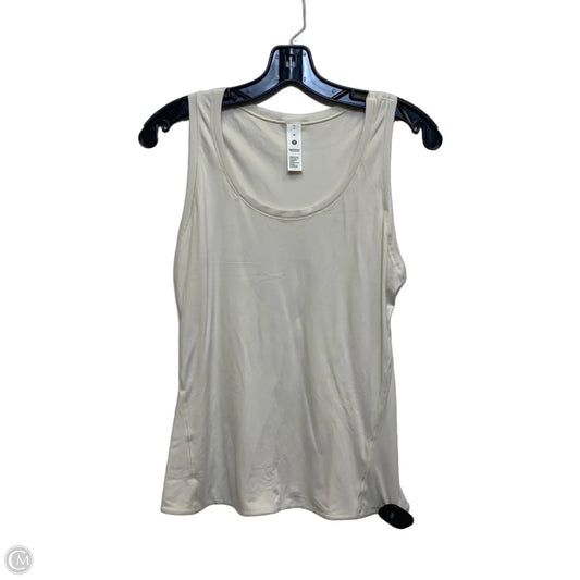Athletic Tank Top Designer By Lululemon In Cream, Size: M