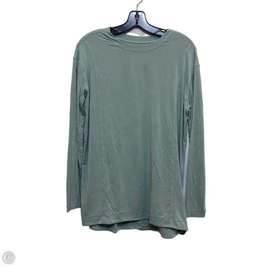 Athletic Top Long Sleeve Crewneck Designer By Lululemon In Green, Size: M