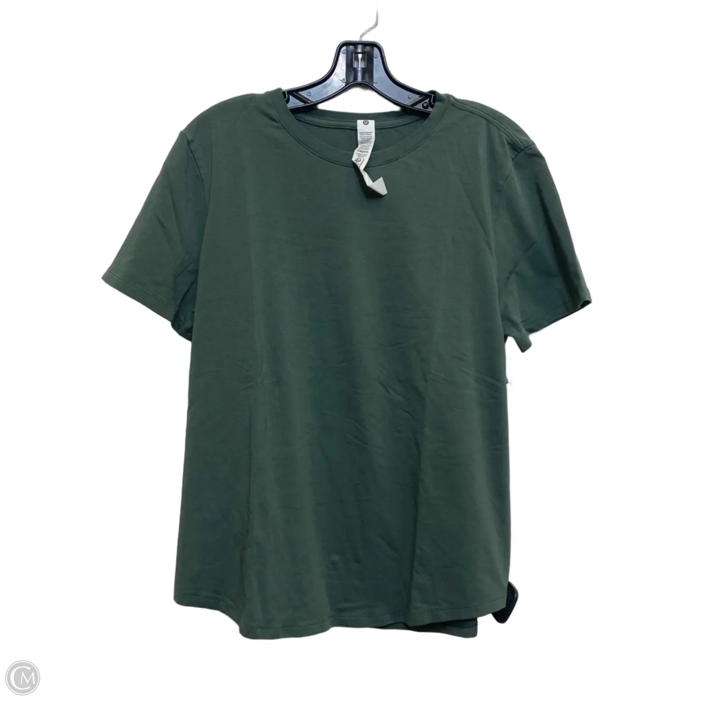Athletic Top Short Sleeve Designer By Lululemon In Green, Size: M