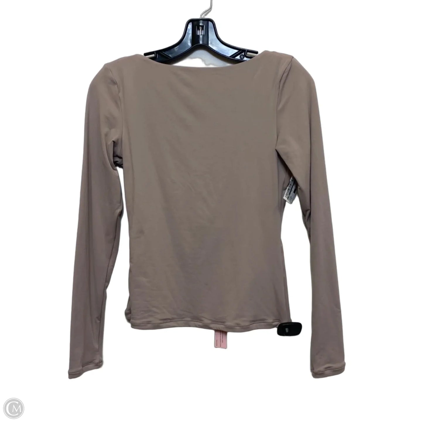 Athletic Top Long Sleeve Crewneck By Quinsen In Brown, Size: M