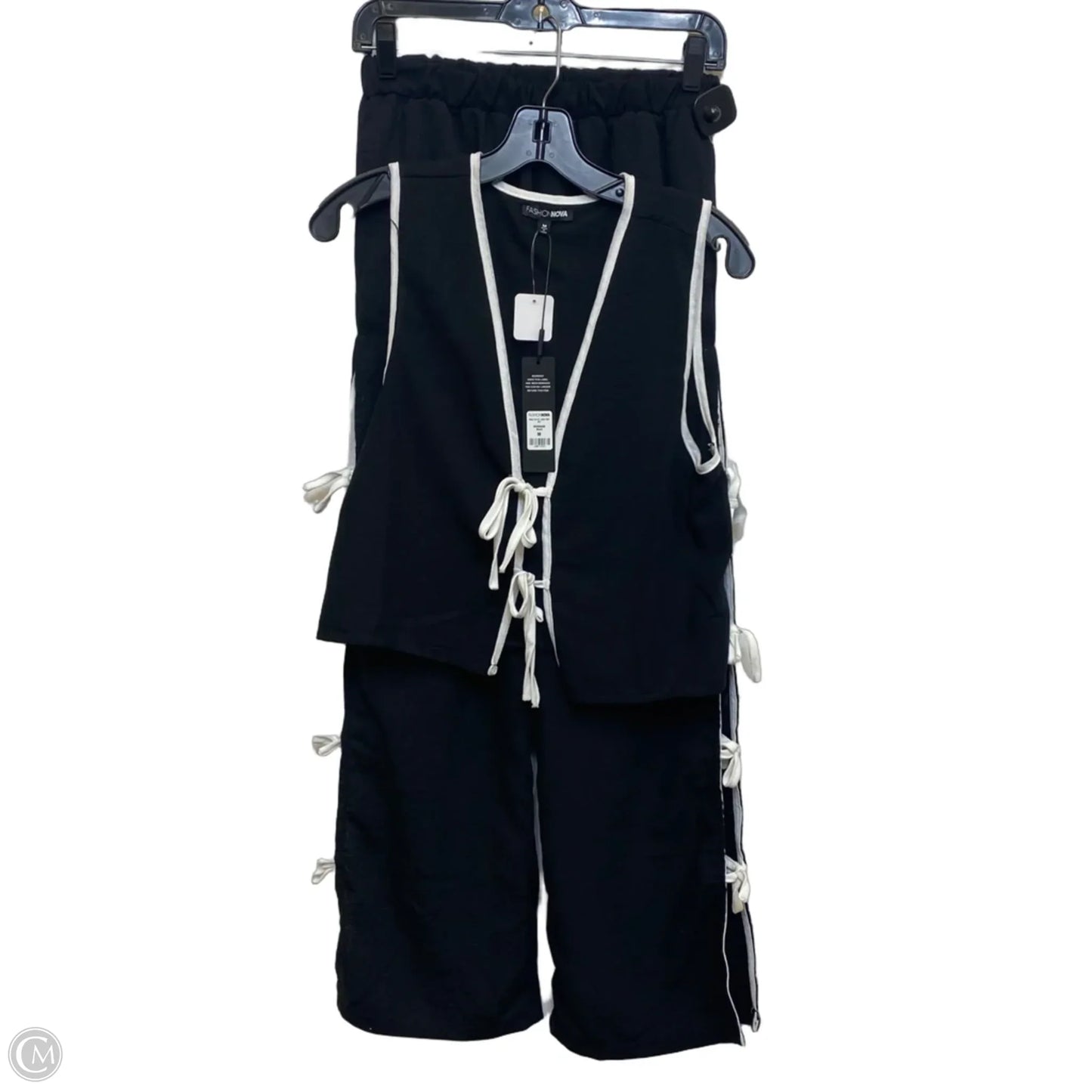 Pants Set 2pc By Fashion Nova In Black & White, Size: M