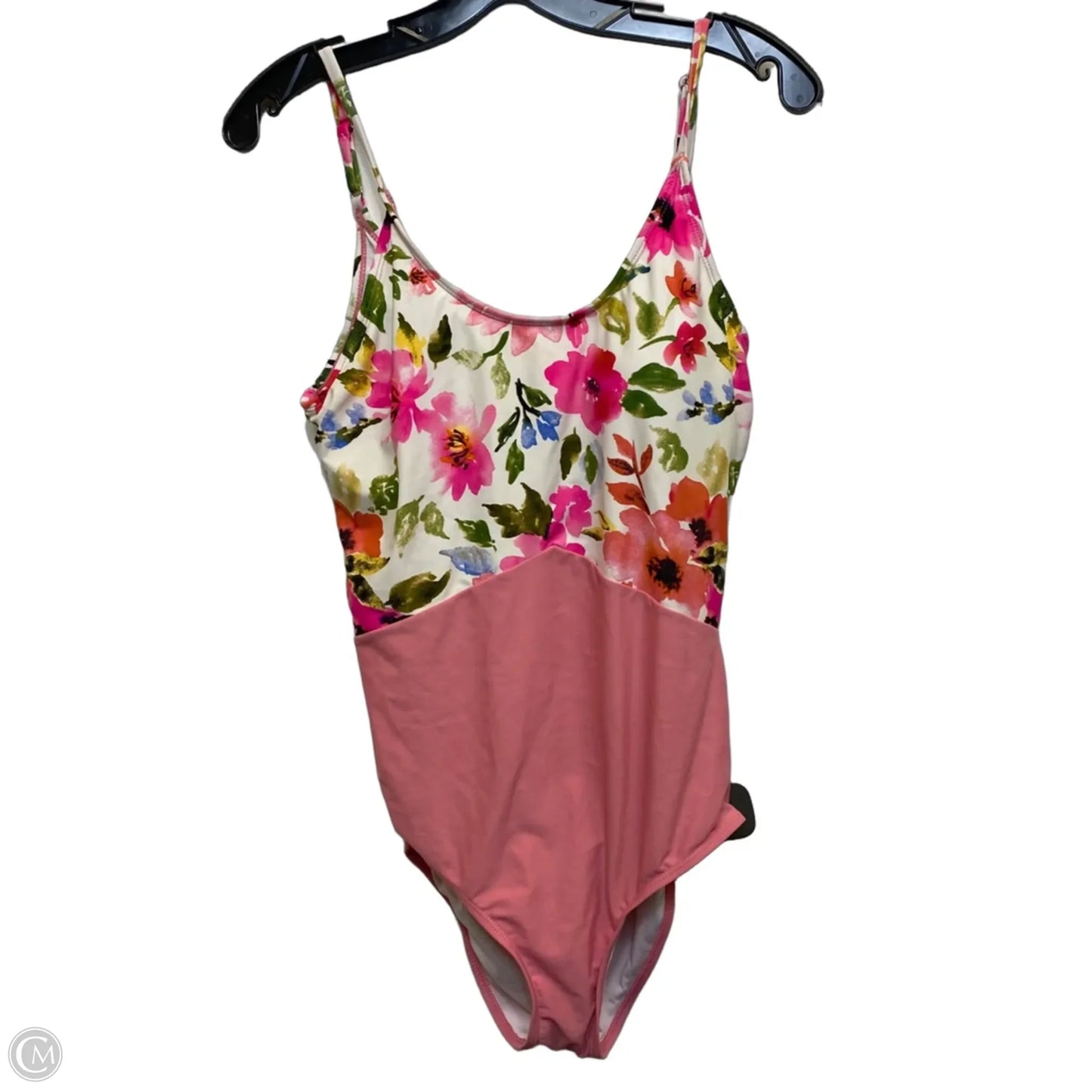Swimsuit By Clothes Mentor In Pink & White, Size: M