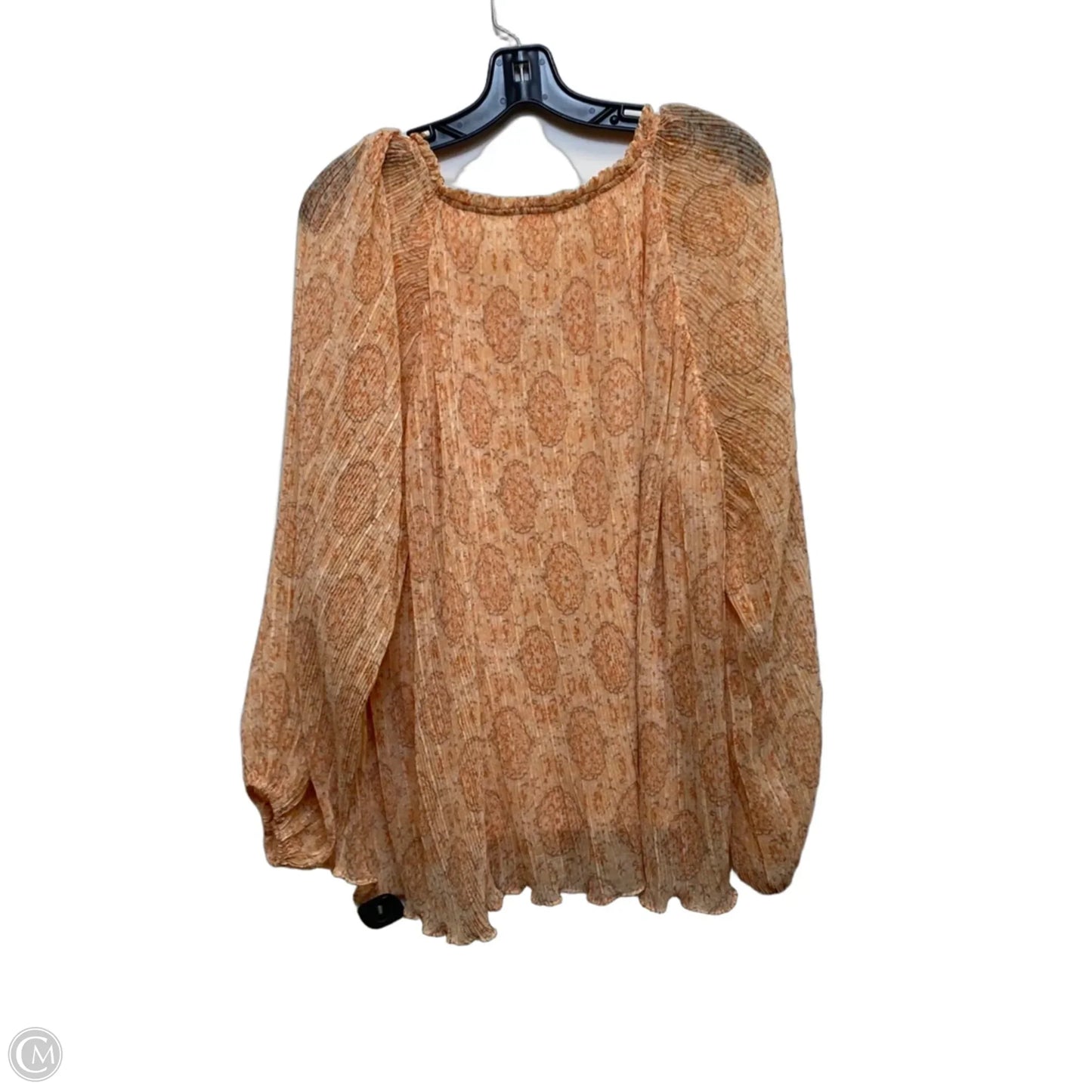 Top Long Sleeve By Lc Lauren Conrad In Orange, Size: Xxl