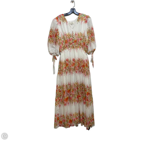 Dress Party Long By Taylor In Pink & White, Size: Xl