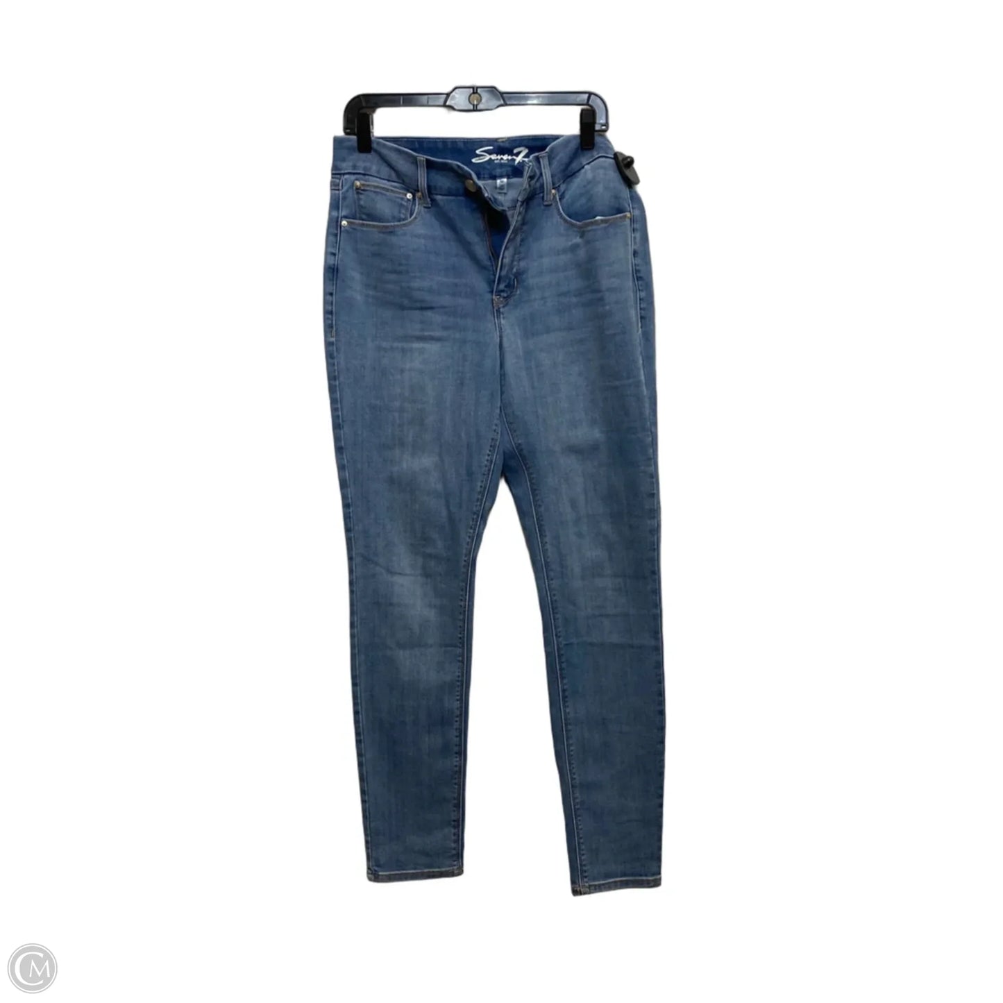 Jeans Skinny By Seven 7 In Blue Denim, Size: 12
