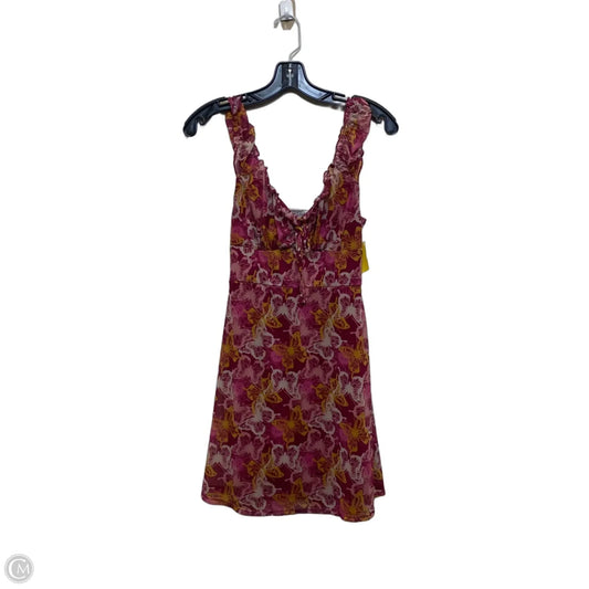 Dress Casual Short By No Boundaries In Pink & Yellow, Size: Xs