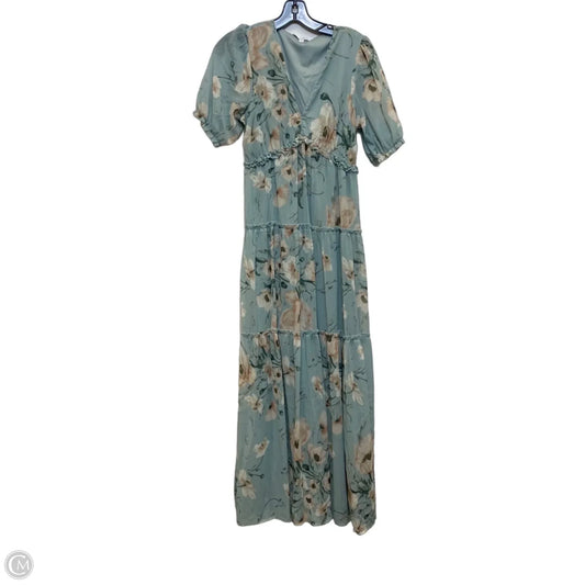Dress Casual Maxi By Baltic Born In Cream & Green, Size: S