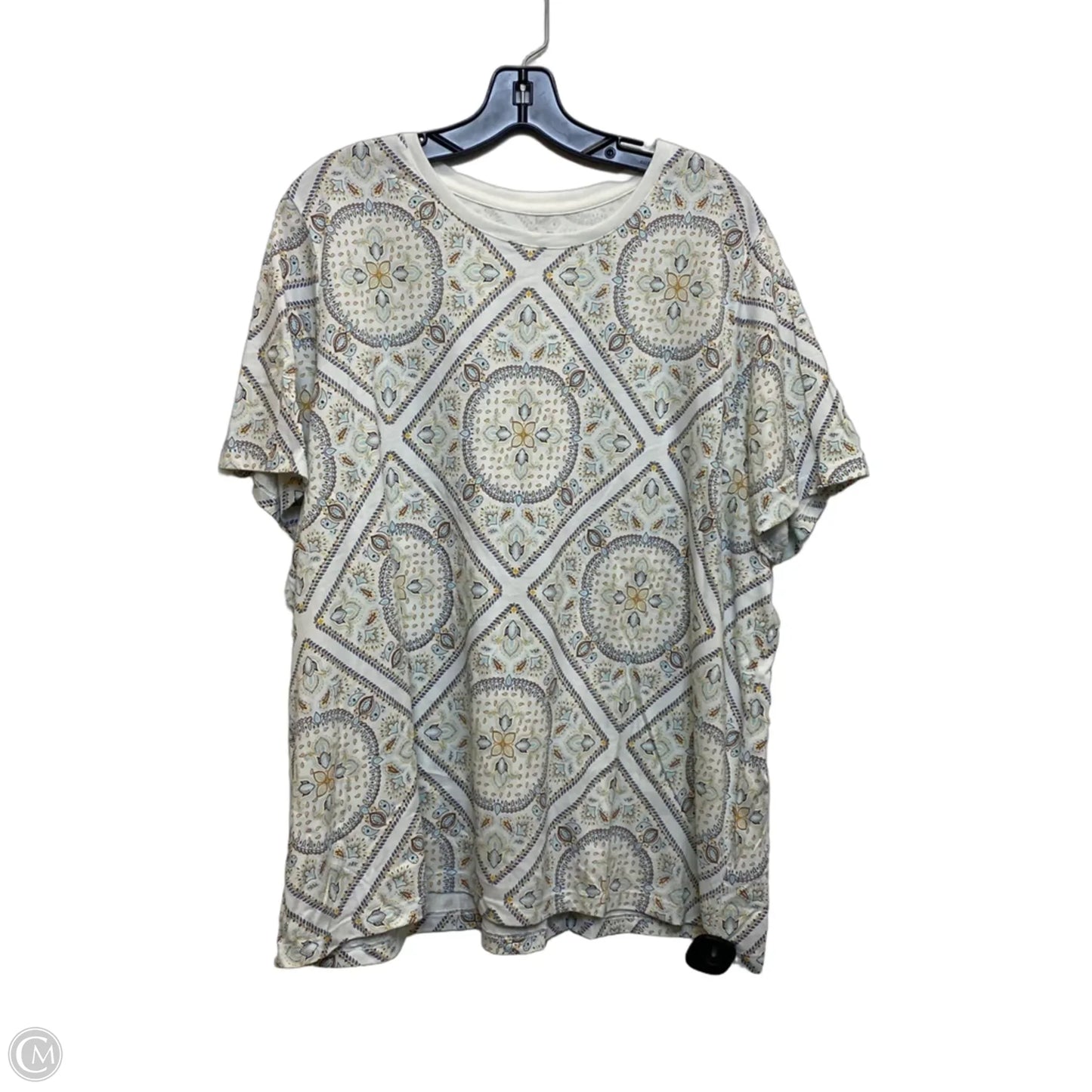 Top Short Sleeve By Lands End In Cream, Size: 2x