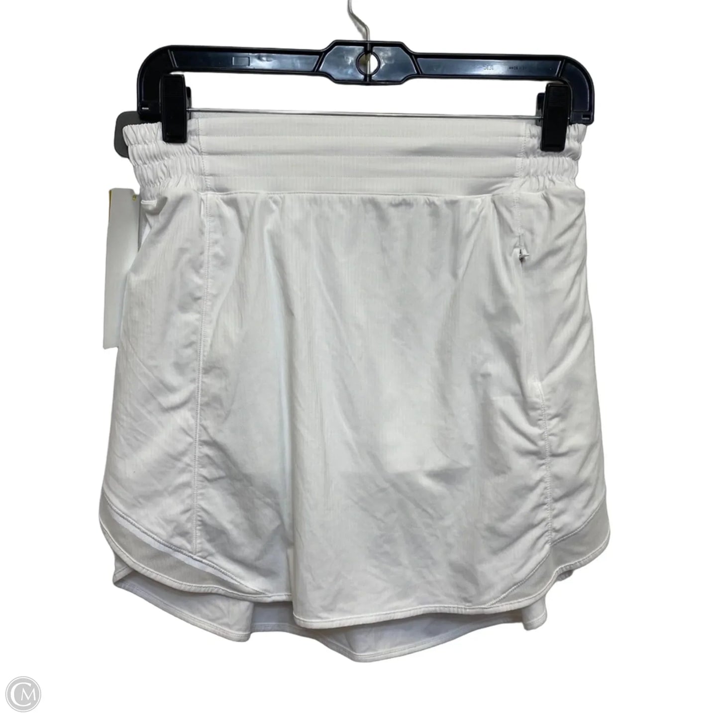 Athletic Skort Designer By Lululemon In White, Size: S