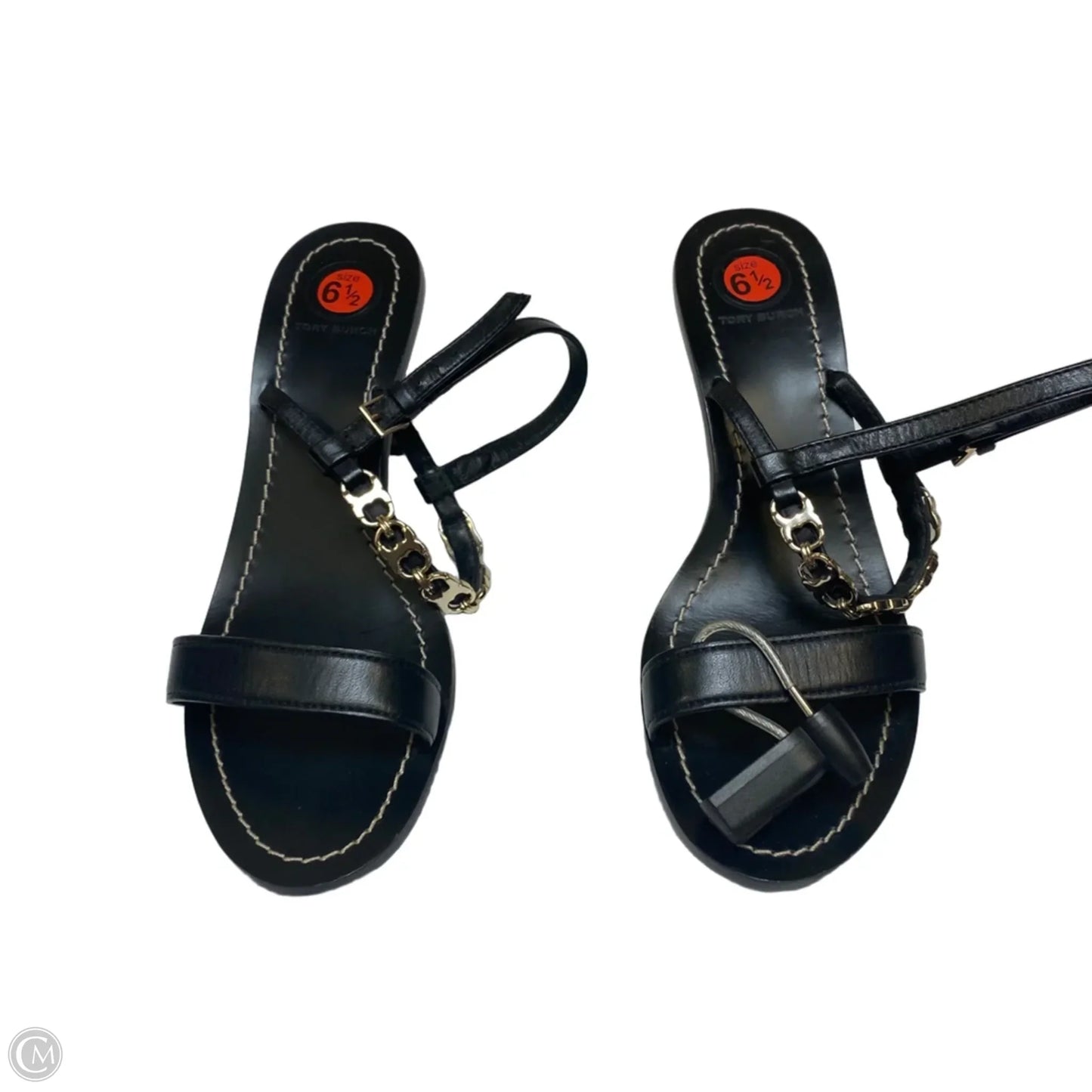 Sandals Designer By Tory Burch In Black, Size: 6.5