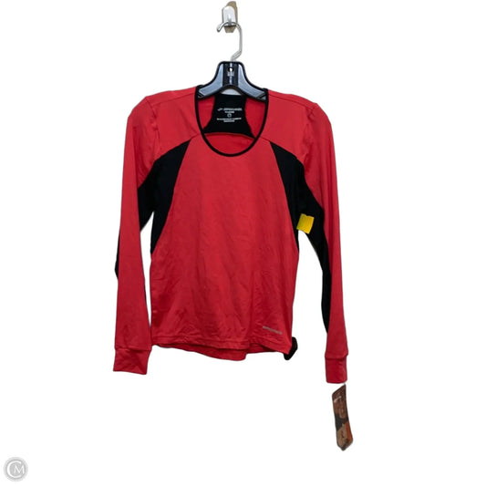 Athletic Top Long Sleeve Crewneck By Brooks In Black & Red, Size: S