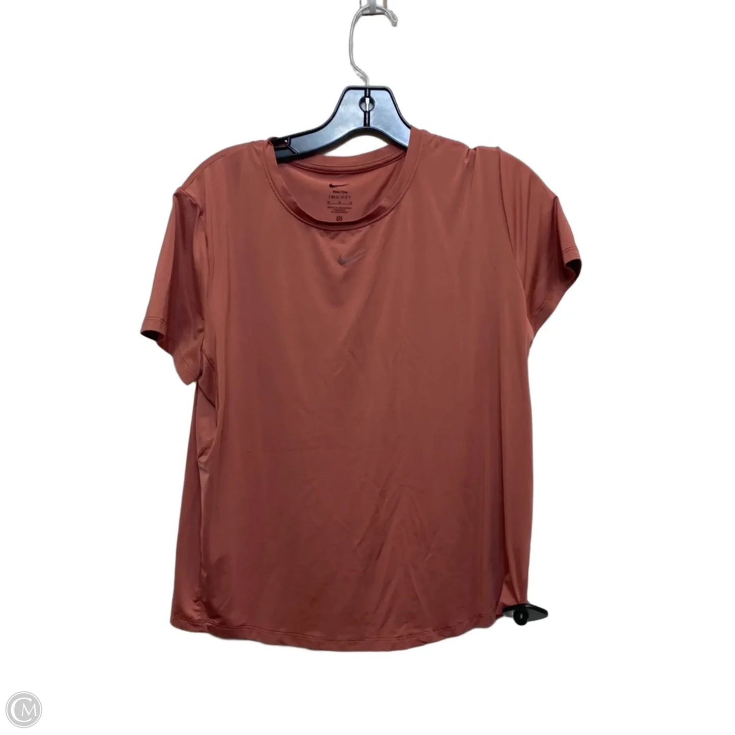 Athletic Top Short Sleeve By Nike Apparel In Pink, Size: M