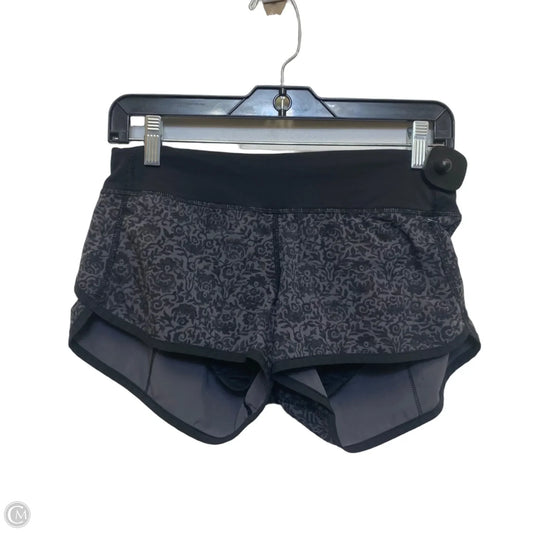Athletic Shorts Designer By Lululemon In Black & Grey, Size: S