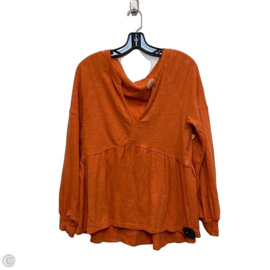 Top Long Sleeve By Pilcro In Orange, Size: S