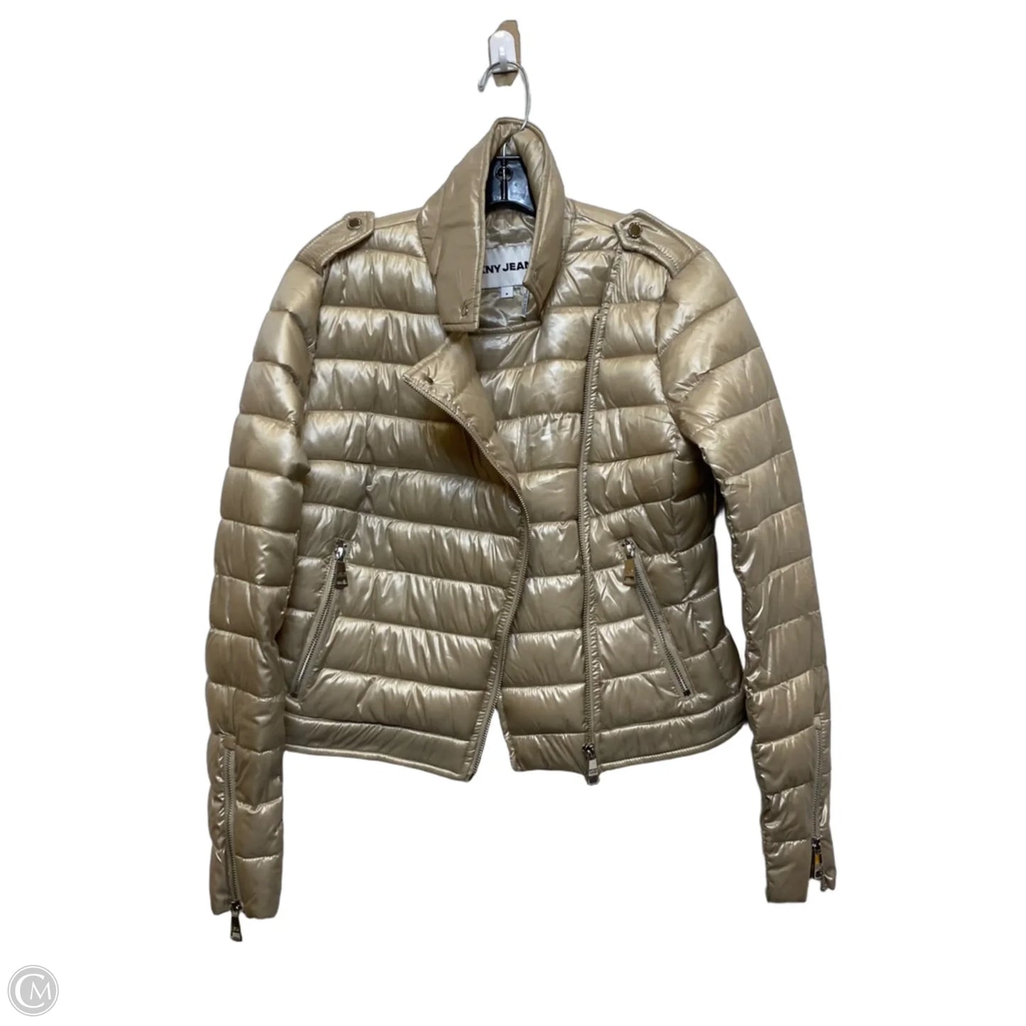 Jacket Puffer & Quilted By Dkny In Tan, Size: M