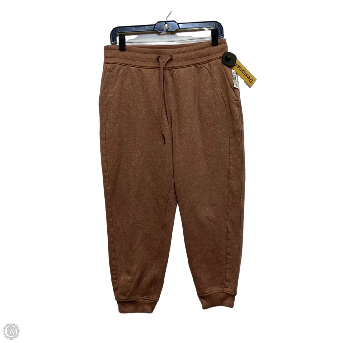 Athletic Pants Designer By Lululemon In Brown & Gold, Size: M