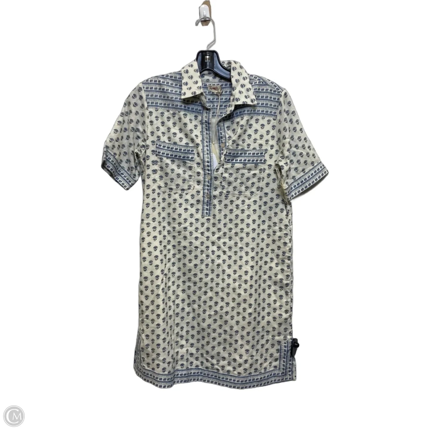 Dress Casual Short By Faherty In Blue & Cream, Size: Xs