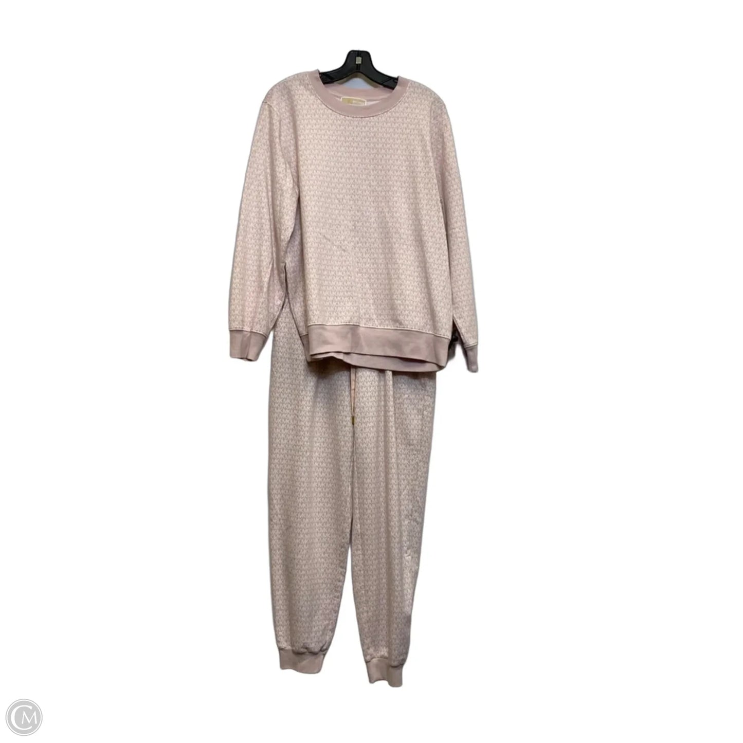 Lounge Set Pants By Michael By Michael Kors In Pink & White, Size: M