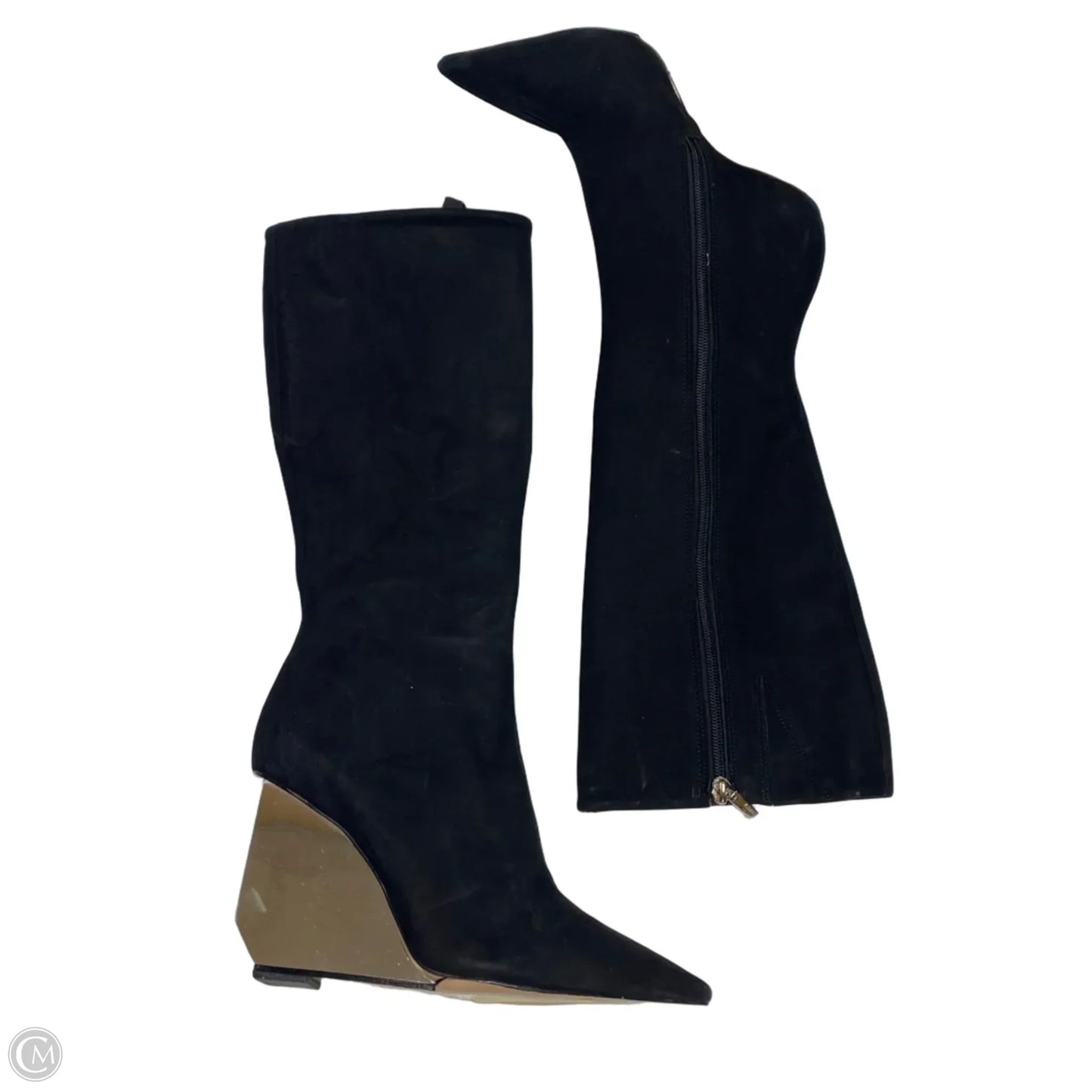 Boots Knee Heels By Schutz In Black, Size: 7.5