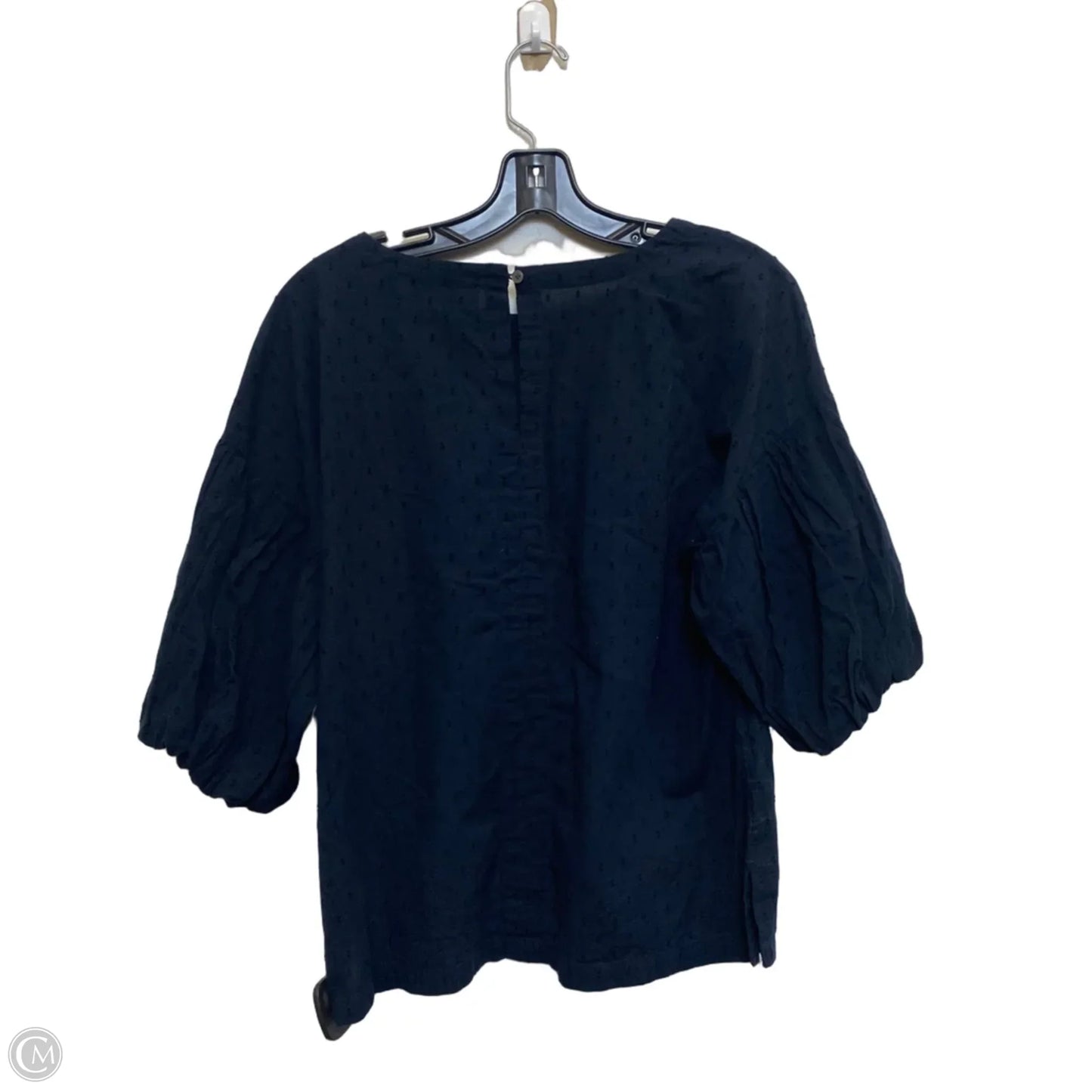 Top Short Sleeve By Loft In Navy, Size: S