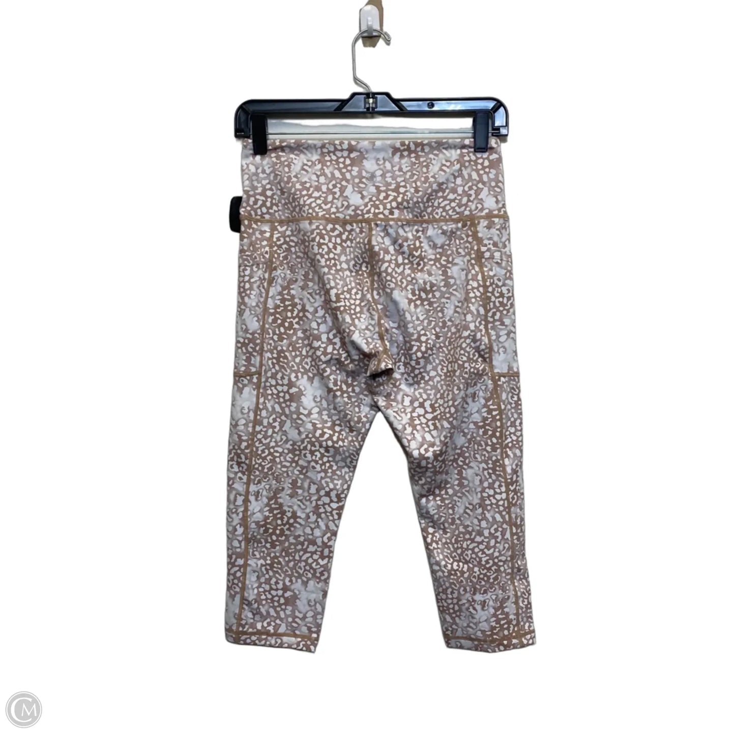 Athletic Leggings Capris By Steppe In Tan & White, Size: M