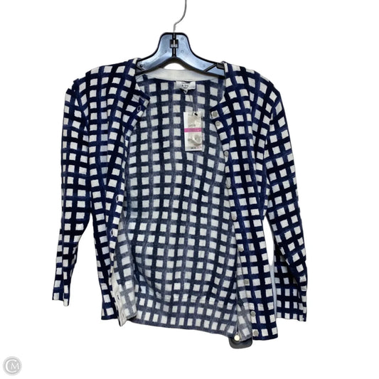 Cardigan By Crown And Ivy In Blue & White, Size: Sp