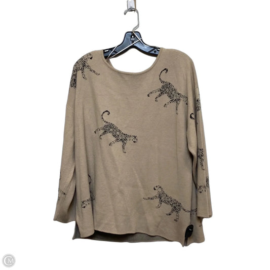 Sweater By Philosophy In Tan, Size: 1x