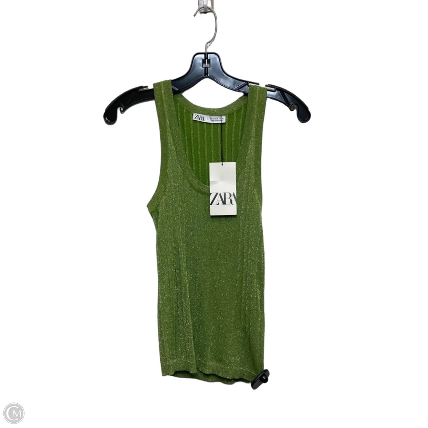 Tank Top By Zara In Green, Size: S