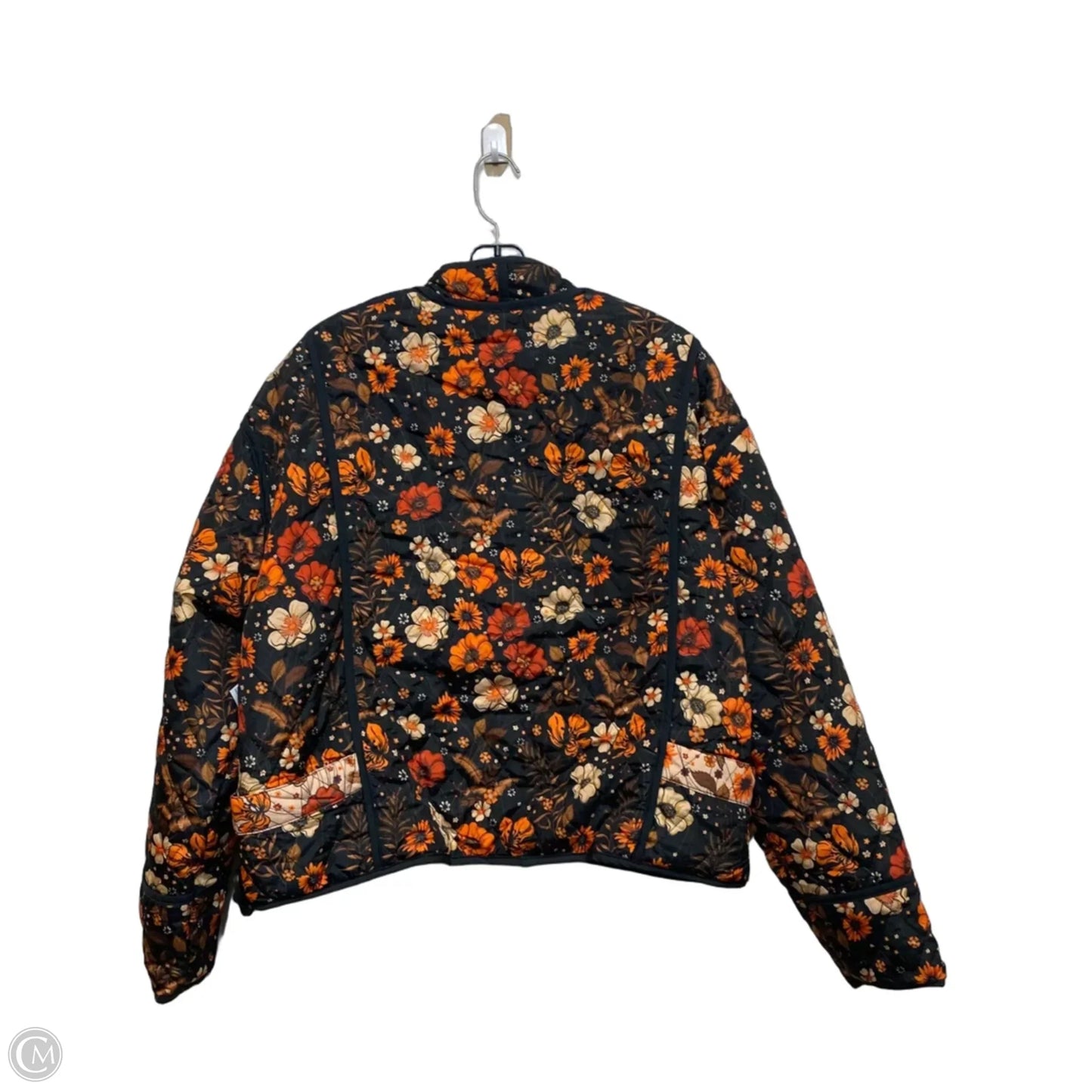 Jacket Puffer & Quilted By Simply Southern In Black & Orange, Size: Xxl