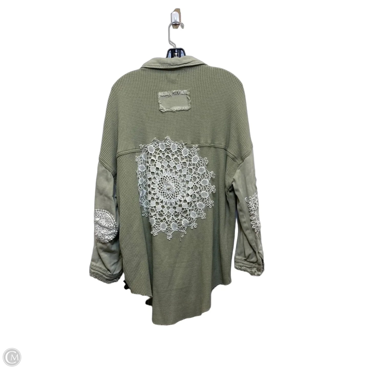 Top Long Sleeve By Pol In Green, Size: S