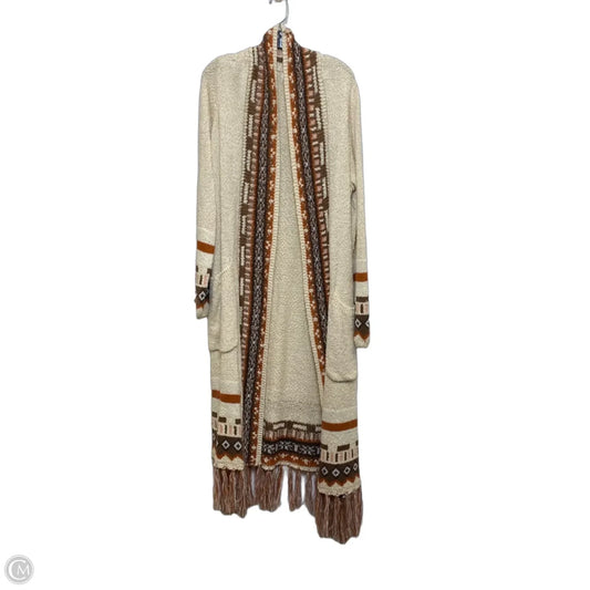 Sweater Cardigan By Shyanne In Cream, Size: Xxl