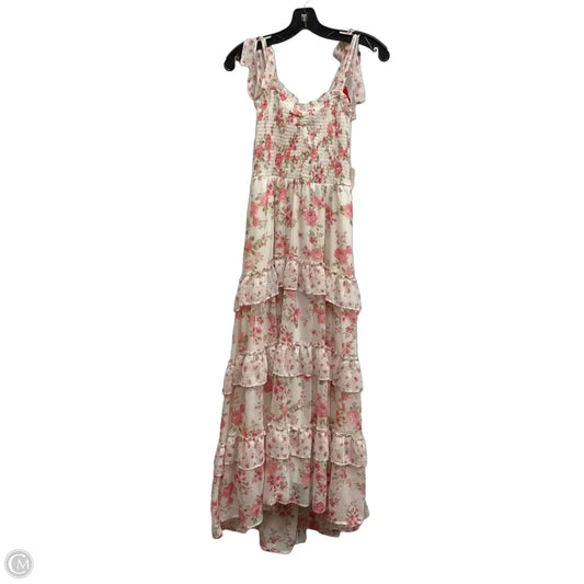 Dress Party Long By Altard State In Pink & White, Size: M