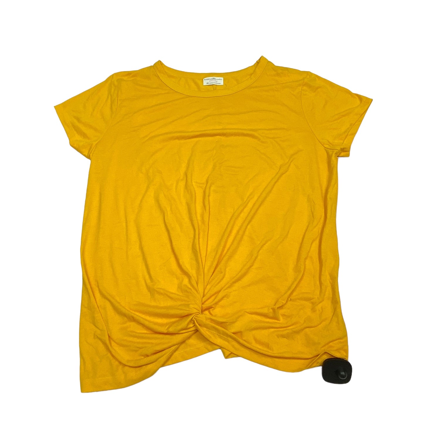 Top Short Sleeve By Bobbie Brooks In Yellow, Size: 2x