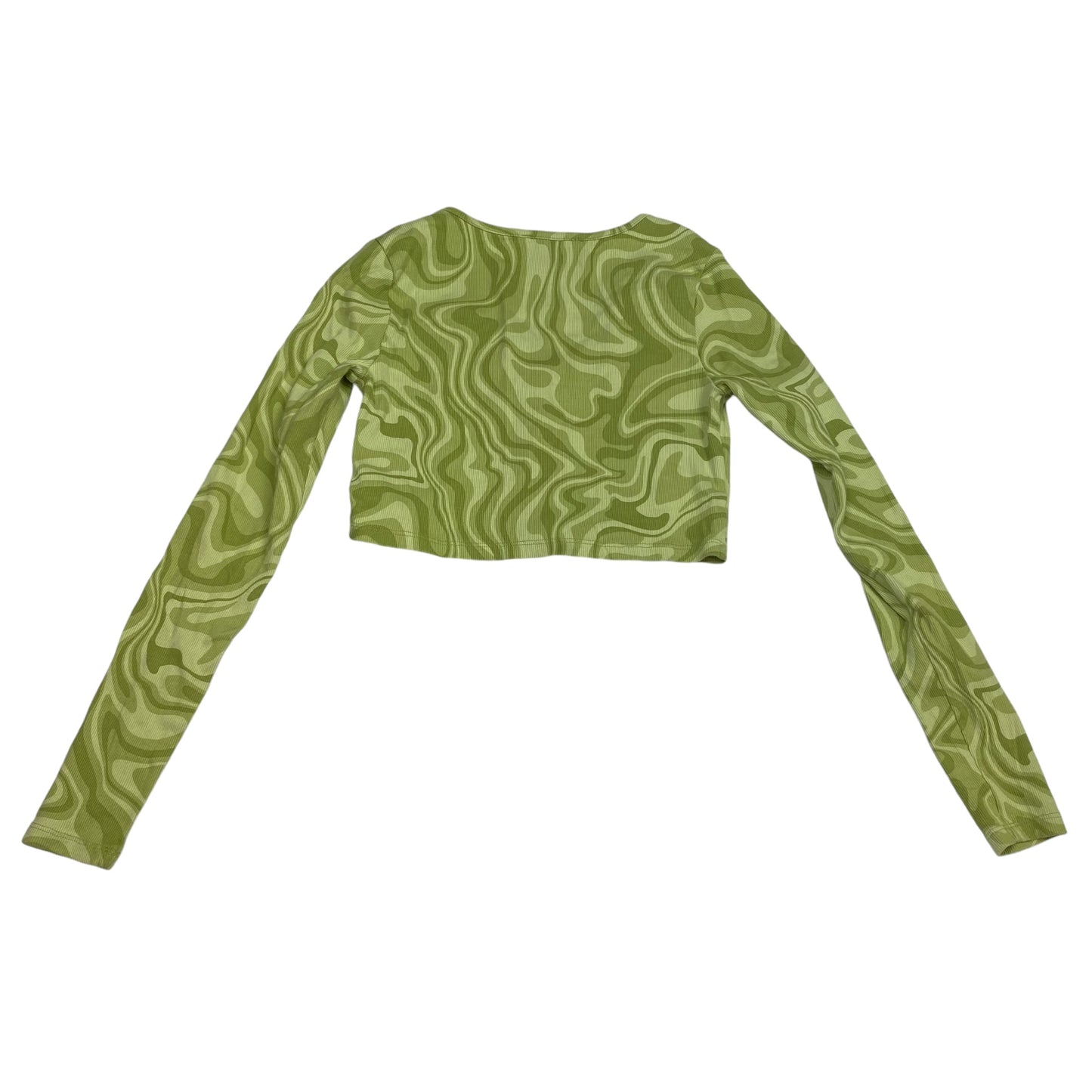 Top Long Sleeve By Forever 21 In Green, Size: S