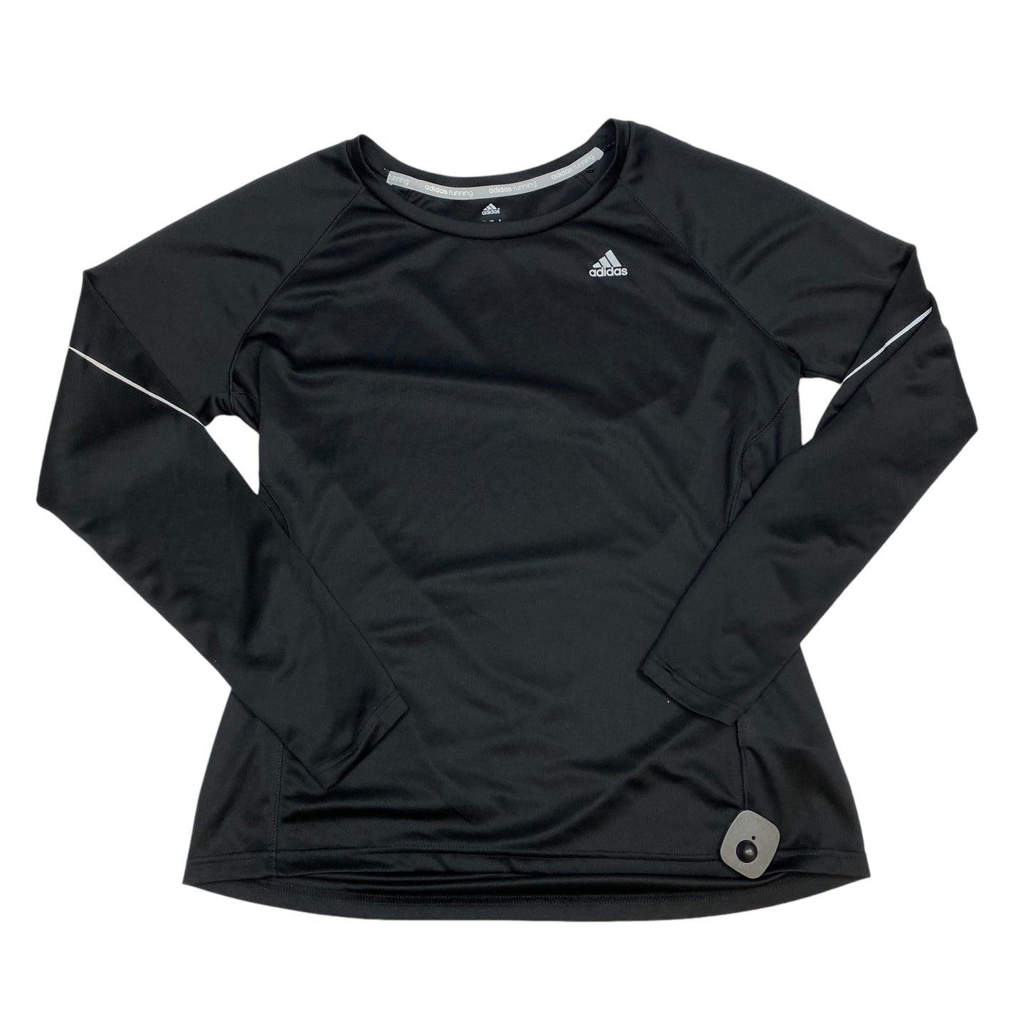 Athletic Top Long Sleeve Crewneck By Adidas In Black, Size: Xl