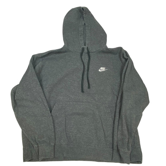 Athletic Sweatshirt Hoodie By Nike Apparel In Grey, Size: L