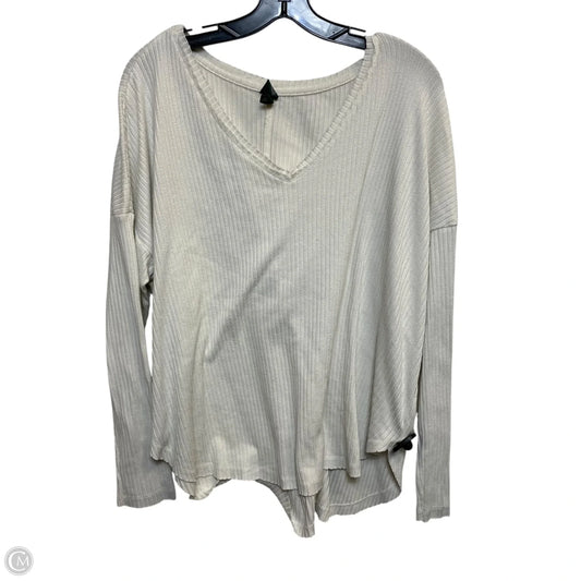 Top Long Sleeve By Wild Fable In Cream, Size: Xl