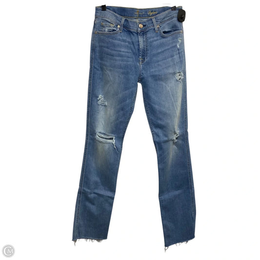Jeans Designer By 7 For All Mankind In Blue Denim, Size: 8