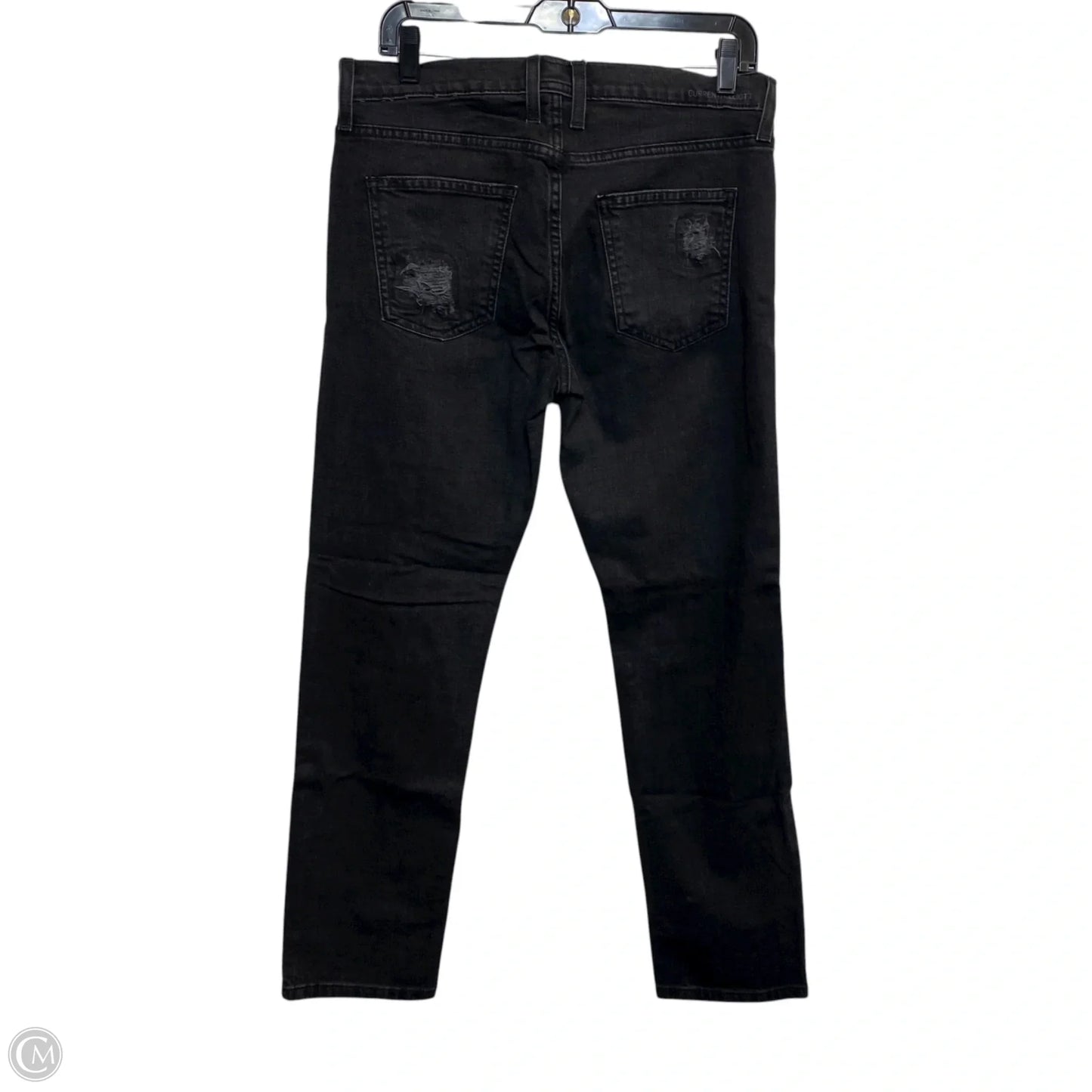 Jeans Straight By Current/elliott In Black Denim, Size: 4