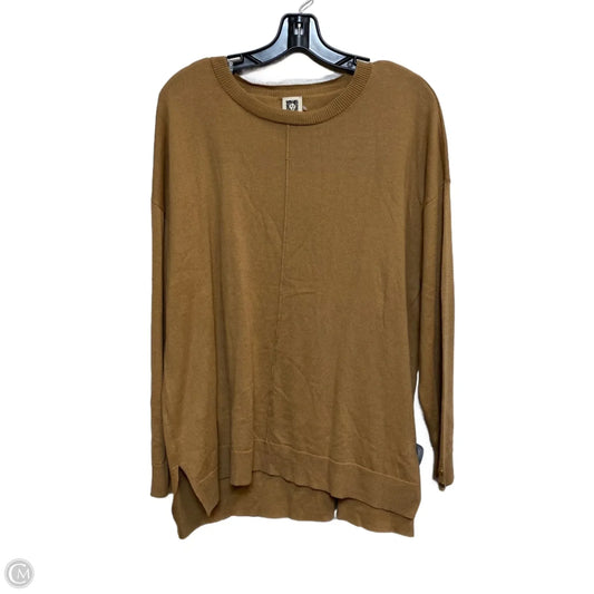 Top Long Sleeve By Anne Klein In Brown, Size: Xl