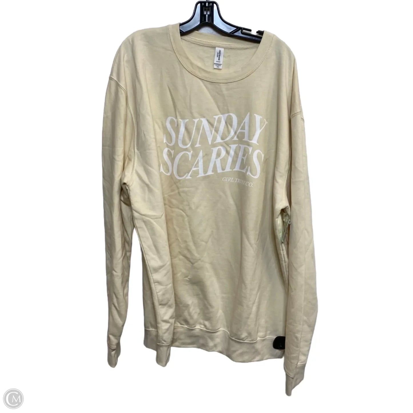Sweatshirt Crewneck By Girl Tribe Co In Cream, Size: 3x