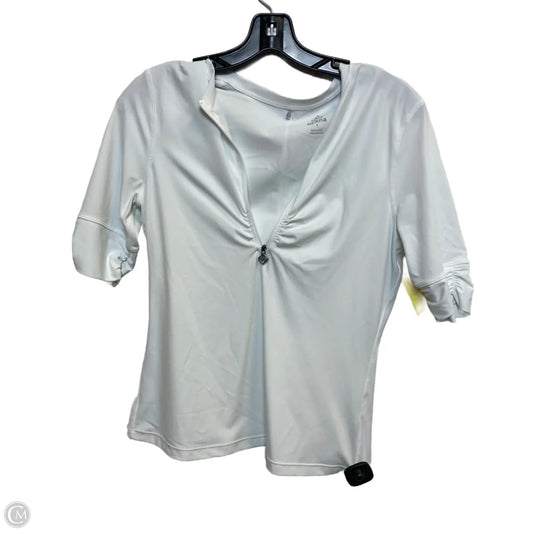 Athletic Top Short Sleeve By Prana In White, Size: S