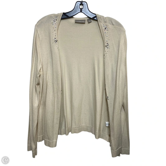 Cardigan By Croft And Barrow In Cream, Size: L