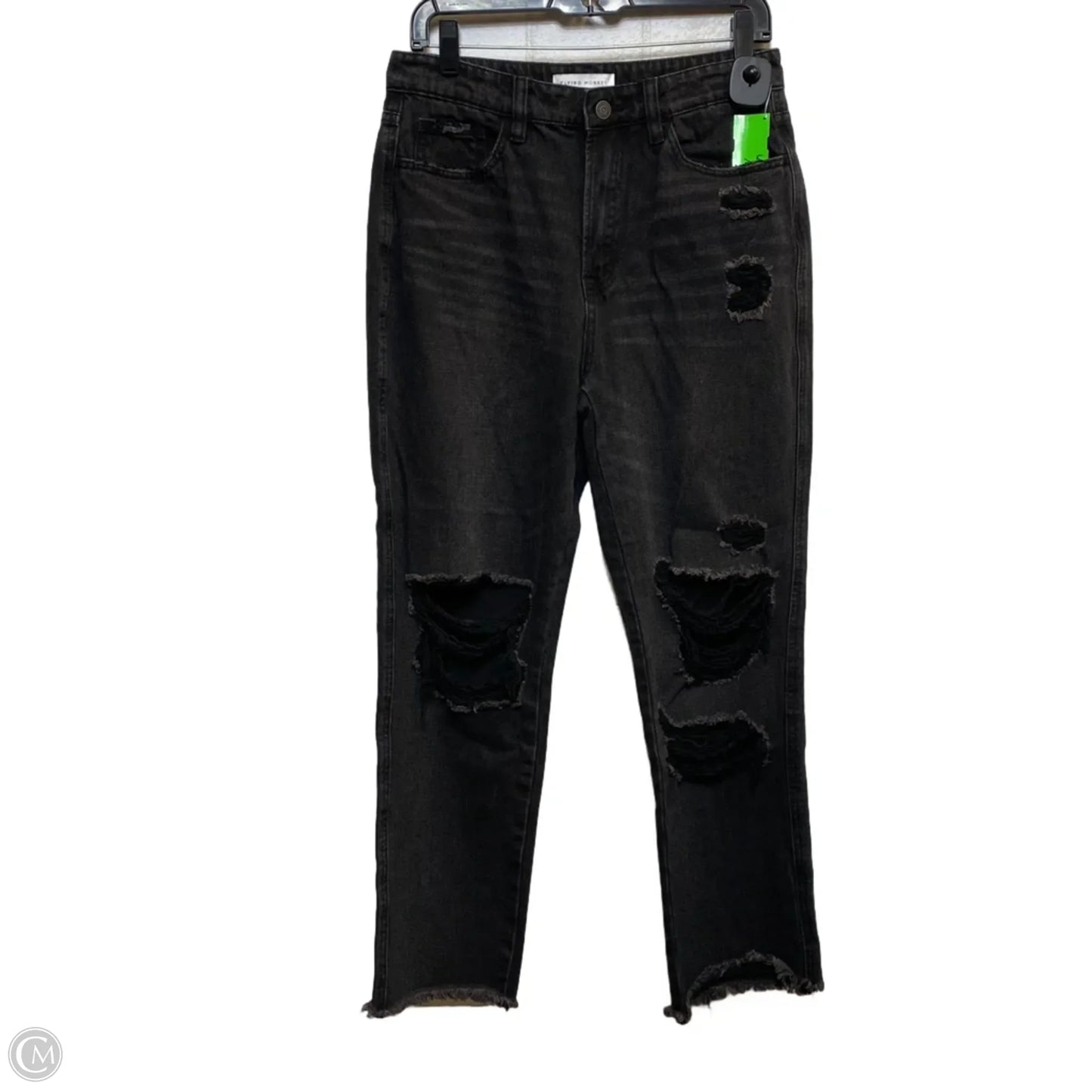 Jeans Straight By Flying Monkey In Black, Size: 8