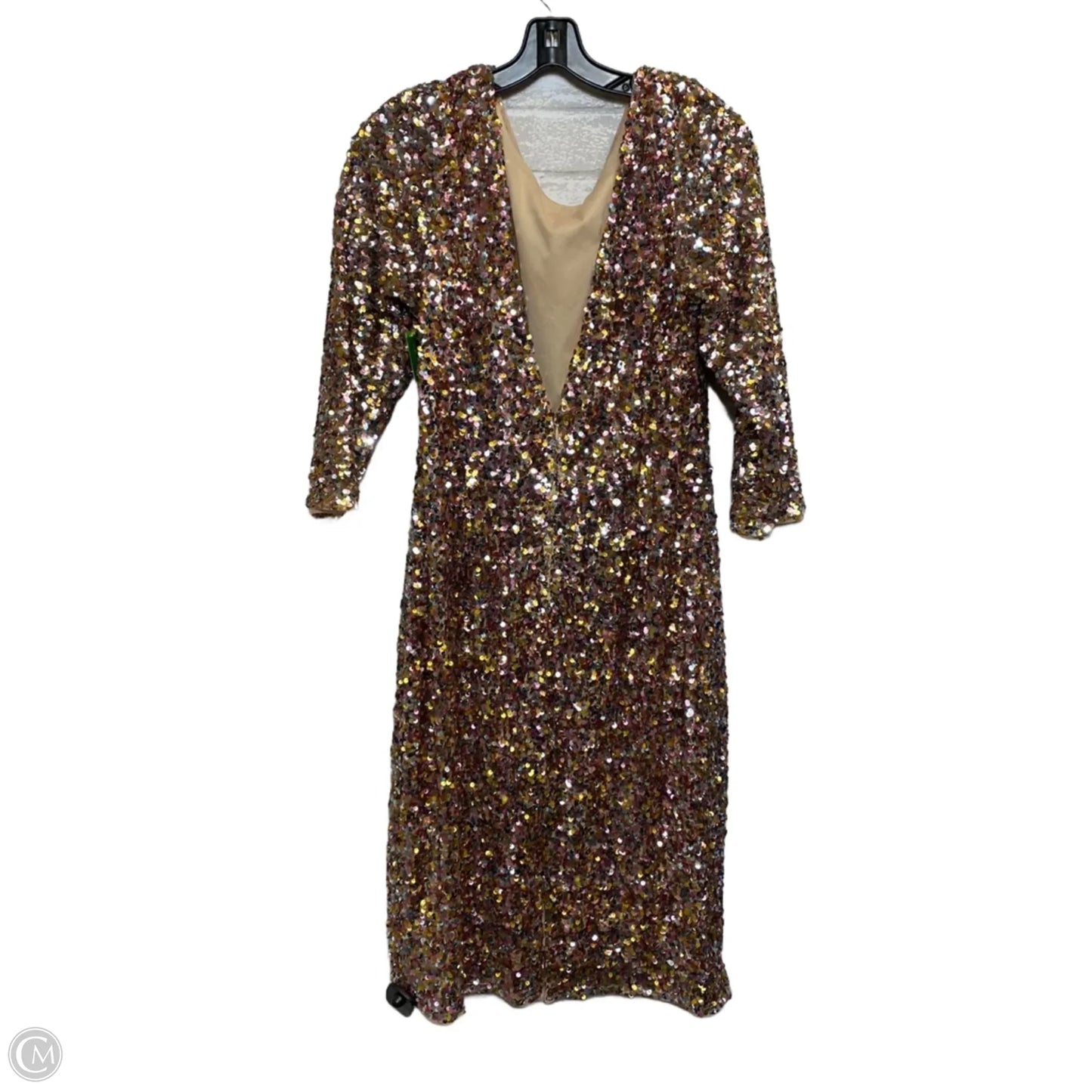 Dress Party Midi By Adrianna Papell In Pink, Size: L