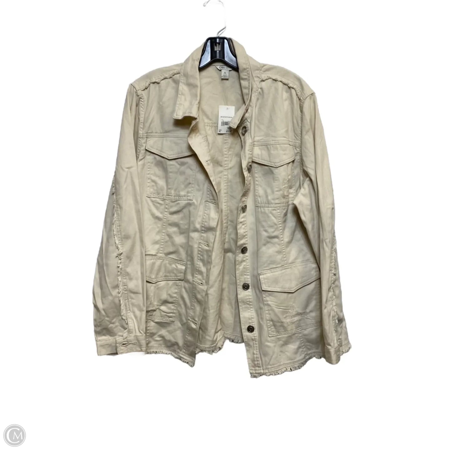 Jacket Other By Cato In Cream, Size: Xl