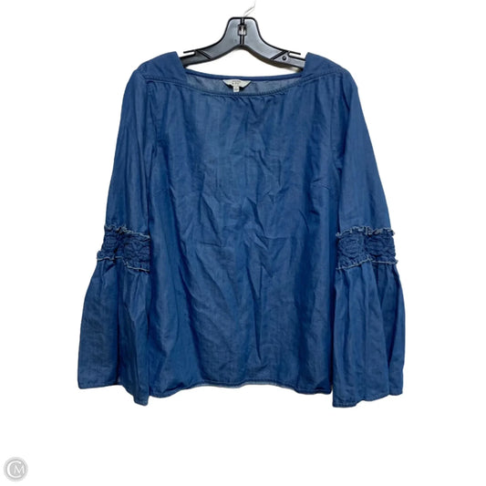 Top Long Sleeve By Crown And Ivy In Blue, Size: L