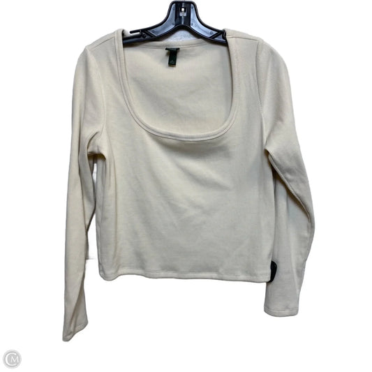 Top Long Sleeve By Wild Fable In Cream, Size: Xl