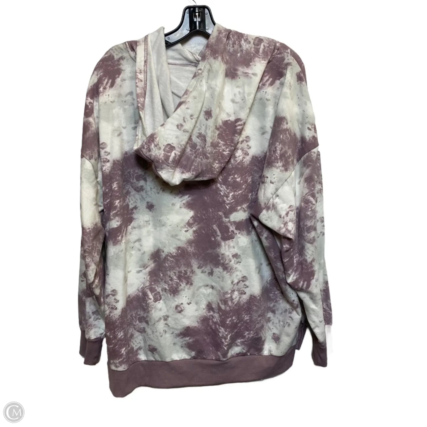 Sweatshirt Hoodie By Just Be In White, Size: L