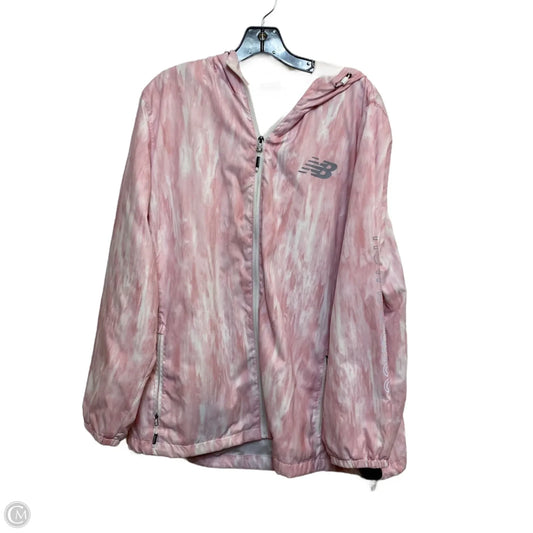 Athletic Jacket By New Balance In Pink, Size: 1x